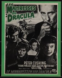 5j0552 BRIDES OF DRACULA Belgian pressbook 1960 Terence Fisher, Hammer, Peter Cushing, rare!