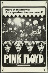 5j1100 PINK FLOYD 1sh 1974 an explosive rock & roll cinema concert in Pompeii, great image!