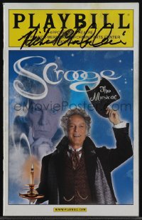 5j0117 RICHARD CHAMBERLAIN signed playbill 2004 when he starred in Scrooge at the Hippodrome Theatre!