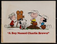 5j0566 BOY NAMED CHARLIE BROWN souvenir program book 1970 Snoopy & Peanuts by Schulz + fold-out!