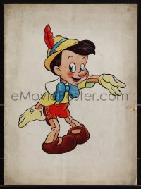 5j0572 PINOCCHIO English souvenir program book 1940 Disney classic, full-color cartoon art, rare!