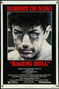 5j1111 RAGING BULL 1sh 1980 Hagio art of Robert De Niro, Martin Scorsese boxing classic!