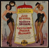 5j1661 GENTLEMEN PREFER BLONDES 45 RPM soundtrack record 1953 Marilyn & Jane Russell, double album!