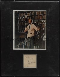 5j0292 REX HARRISON signed 4x4 album page in 14x18 display 1970s ready to frame & hang on your wall!