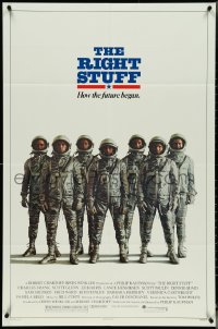 5j1124 RIGHT STUFF advance 1sh 1983 great line up of the first NASA astronauts all suited up!