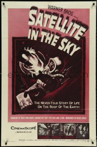 5j1141 SATELLITE IN THE SKY 1sh 1956 English, the never-told story of life on the roof of the Earth!