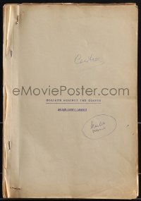 5j0547 GOLIATH AGAINST THE GIANTS export Italian script 1961 also includes bound plot summary!