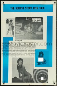 5j1148 SEXIEST STORY EVER TOLD 25x38 1sh 1973 x-rated, in cranium-cleaving COLOR!