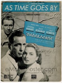 5j0514 CASABLANCA sheet music 1942 Humphrey Bogart, Ingrid Bergman, Curtiz, classic As Time Goes By!