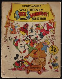 5j0515 SILLY SYMPHONY English songbook 1934 Mickey Mouse, Walt Disney song selection, rare!