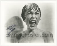 5j0268 JANET LEIGH signed 8x10 REPRO photo 1980s naked screaming in shower from Hitchcock's Psycho!