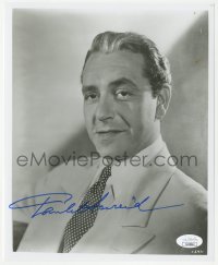 5j0275 PAUL HENREID signed 8x10 REPRO photo 1980s great head & shoulders portrait from Casablanca!