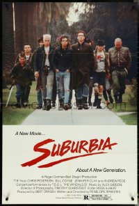 5j1180 SUBURBIA 1sh 1983 Penelope Spheeris directed, Chris Pedersen, suburban punks!