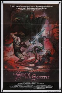 5j1190 SWORD & THE SORCERER style B 1sh 1982 dungeons, dragons, cool fantasy art by Peter Andrew Jones!