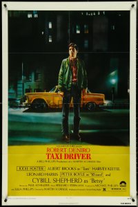 5j1192 TAXI DRIVER 1sh 1976 classic Peellaert art of Robert De Niro, directed by Martin Scorsese!