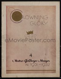 5j0528 CROWNING GLORY MGM 1931-32 16-page trade ad 1931 Laurel & Hardy and other top stars!