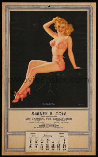 5j0351 WALT OTTO calendar 1949 great sexy pinup art of beautiful model, I'm a Big Girl Now!