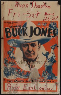 5j0408 BUCK JONES WC 1930s The Mighty Ace of Action Stars, great montage of the cowboy star!