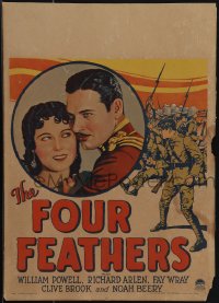 5j0414 FOUR FEATHERS WC 1929 cool artwork litho of William Powell, Richard Arlen & pretty Fay Wray!