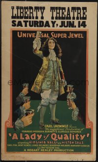 5j0424 LADY OF QUALITY WC 1924 great art of noblewoman Virginia Valli dressed as a man, ultra rare!