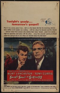 5j0446 SWEET SMELL OF SUCCESS WC 1957 Burt Lancaster as Hunsecker, Tony Curtis as Falco, different!