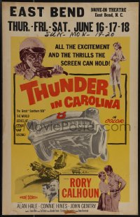 5j0448 THUNDER IN CAROLINA WC 1960 Rory Calhoun, the World Series of stock car racing, very rare!