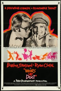 5j1223 WHAT'S UP DOC style B 1sh 1972 Barbra Streisand, Ryan O'Neal, directed by Peter Bogdanovich!