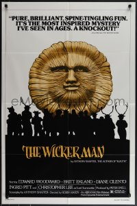 5j1224 WICKER MAN 1sh R1980 Christopher Lee, Britt Ekland, cult horror classic!