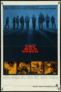 5j1225 WILD BUNCH int'l 1sh 1969 Peckinpah cowboy classic starring William Holden & Ernest Borgnine!