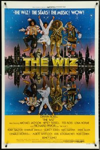 5j1231 WIZ 1sh 1978 Diana Ross, Michael Jackson, Richard Pryor, Wizard of Oz, art by Victor Gadino!