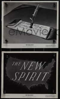 5j1953 NEW SPIRIT 4 8.25x10 stills 1942 Walt Disney cartoon telling Americans to pay income taxes!