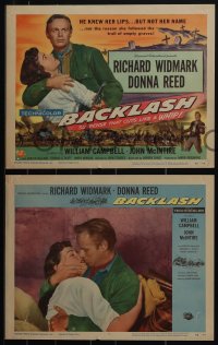 5j1478 BACKLASH 8 LCs 1956 Richard Widmark knew Donna Reed's lips but not her name!