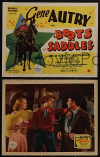 5j1484 BOOTS & SADDLES 8 LCs 1937 singing western cowboy Gene Autry, ultra rare complete set!