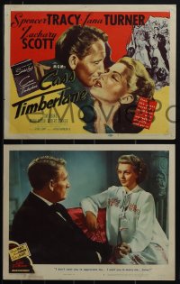 5j1487 CASS TIMBERLANE 8 LCs 1948 great images of Spencer Tracy with sexiest Lana Turner!