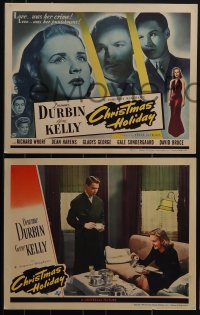 5j1489 CHRISTMAS HOLIDAY 8 LCs 1944 Deanna Durbin, Gene Kelly, from W. Somerset Maugham story!