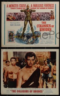 5j1491 COLOSSUS OF RHODES 8 LCs 1961 Sergio Leone's Il colosso di Rodi, Lea Massari, Rory Calhoun!