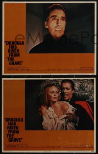 5j1497 DRACULA HAS RISEN FROM THE GRAVE 8 LCs 1969 Hammer, Christopher Lee as Count Dracula!