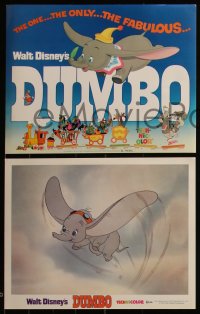 5j1605 DUMBO 4 LCs R1972 great images from Walt Disney circus elephant classic!