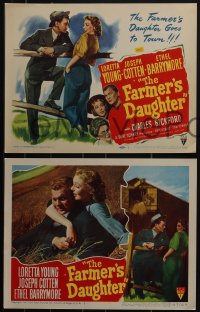 5j1500 FARMER'S DAUGHTER 8 LCs 1947 pretty Loretta Young, Joseph Cotten, Ethel Barrymore!