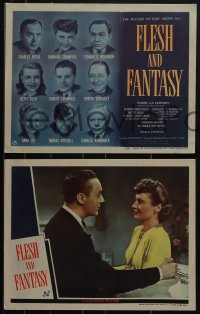 5j1504 FLESH & FANTASY 8 LCs 1943 Edward G. Robinson, Barbara Stanwyck, Boyer, Field, Cummings!