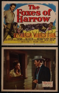 5j1607 FOXES OF HARROW 4 LCs 1947 Rex Harrison & pretty Maureen O'Hara in New Orleans Louisiana!