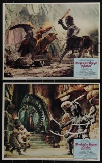 5j1509 GOLDEN VOYAGE OF SINBAD 8 LCs 1973 Ray Harryhausen, cool fantasy special effects images!