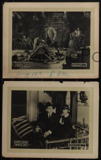 5j1624 HEARTS UP 3 LCs 1921 cowboy Harry Carey pretends to be Mignonne Golden's father, ultra rare!