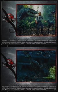 5j1517 JURASSIC PARK III 8 LCs 2001 Sam Neill, William H. Macy, cool dinosaur images!