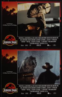 5j1515 JURASSIC PARK 8 LCs 1993 Spielberg, Sam Neill, Laura Dern, Jeff Goldblum, Richard Attenborough