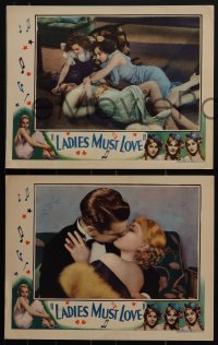 5j1609 LADIES MUST LOVE 4 LCs 1933 June Knight, Sally O'Neil, Dorothy Burgess, Mary Carlisle, rare!