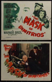 5j1532 MASK OF DIMITRIOS 8 LCs 1944 evil genius Sydney Greenstreet plunders for profit & pleasure!