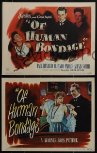 5j1538 OF HUMAN BONDAGE 8 LCs 1946 great images of Paul Henreid and Eleanor Parker, Somerset Maugham