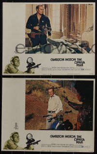 5j1539 OMEGA MAN 8 LCs 1971 Charlton Heston is the last man alive, Richard Matheson's I Am Legend!