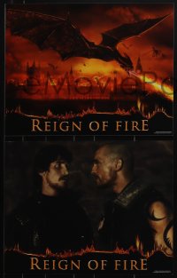 5j1546 REIGN OF FIRE 8 LCs 2002 Christian Bale & Matthew McConaughey battle dragons!